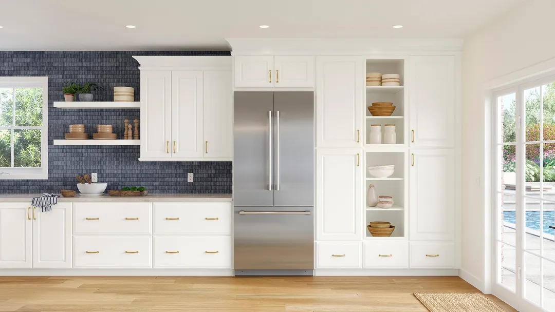 allen + roth Tilson 24-in W x 36.125-in H x 12-in D Linen Blind Corner Wall Fully Assembled Cabinet (Raised Panel Square Style), photo 8 of 14