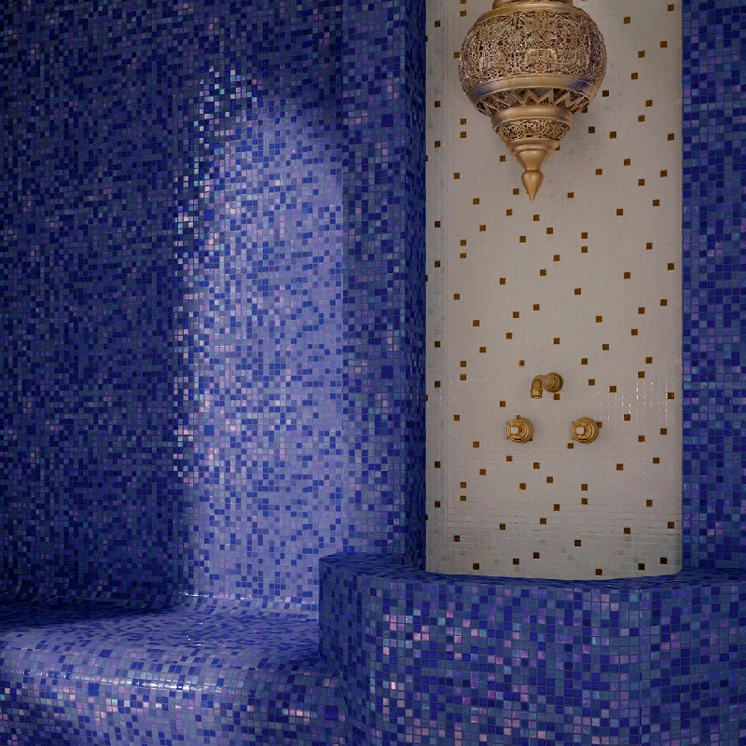 Apollo Tile Mingles Blue 11-1/2-in x 11-1/2-in Glossy Glass Uniform Squares Floor and Wall Tile (18.69-sq. ft/ Carton), photo 6 of 6