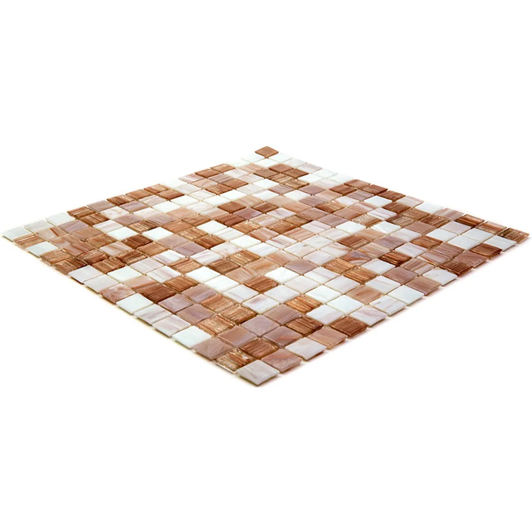 Apollo Tile Mingles Beige and White 12-in x 12-in Glossy Glass Uniform Squares Floor and Wall Tile (20-sq. ft/ Carton), photo 5 of 6