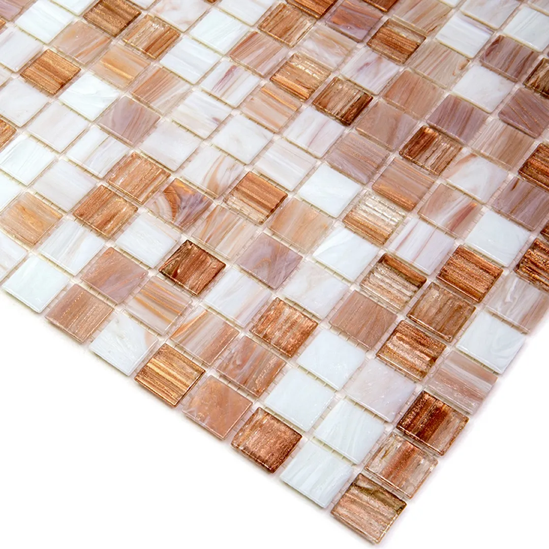 Apollo Tile Mingles Beige and White 12-in x 12-in Glossy Glass Uniform Squares Floor and Wall Tile (20-sq. ft/ Carton), photo 3 of 6