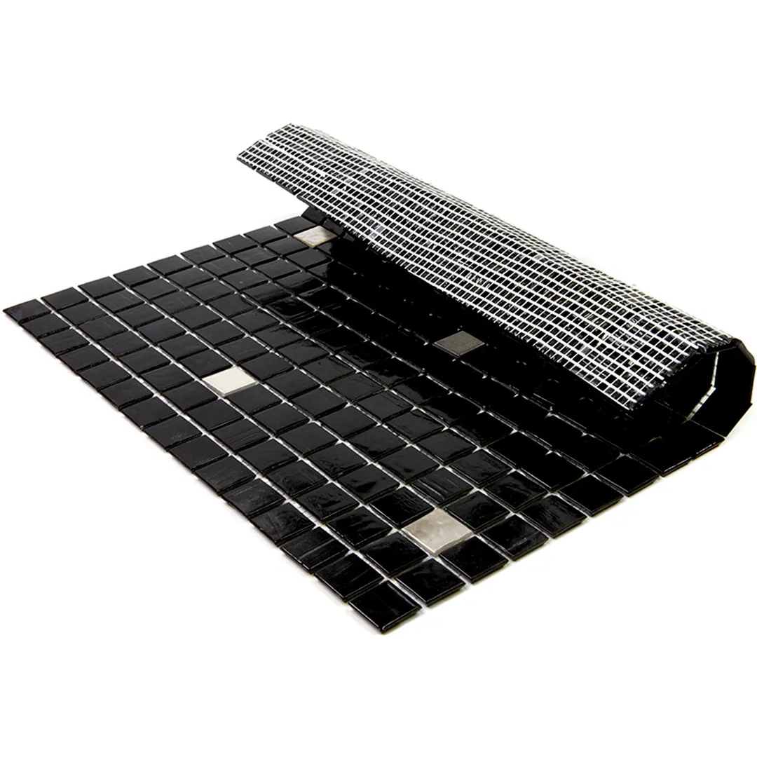Apollo Tile Mingles Black and White 12-in x 12-in Glossy Glass Uniform Squares Floor and Wall Tile (20-sq. ft/ Carton), photo 4 of 8