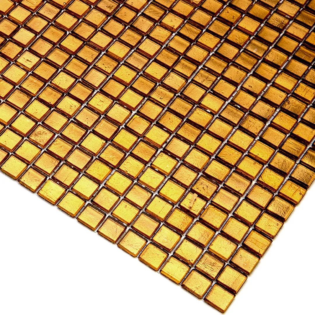 Apollo Tile Skosh Goldenrod Brown 11-1/2-in x 11-1/2-in Glossy Glass Uniform Squares Floor and Wall Tile (18.69-sq. ft/ Carton), photo 2 of 6