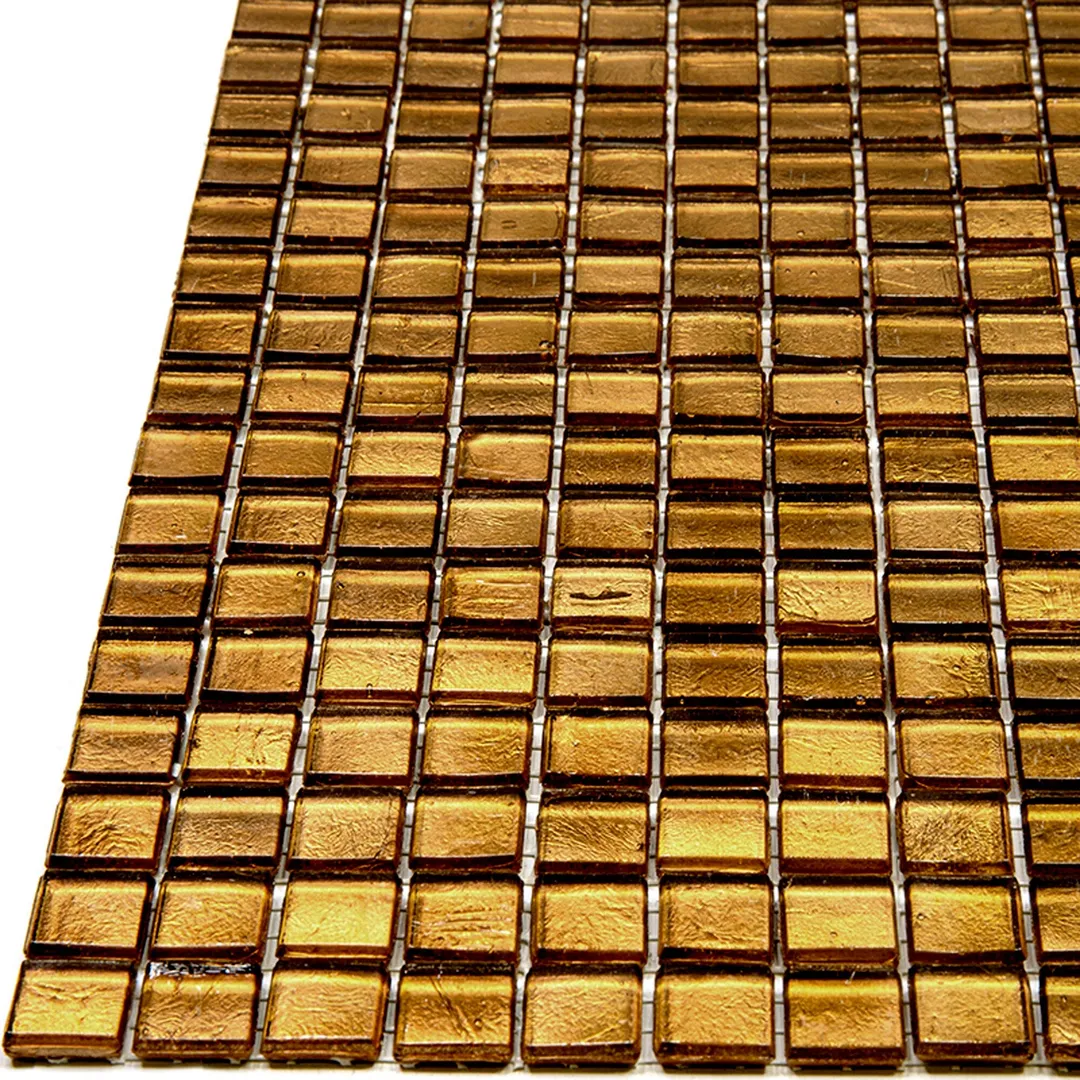 Apollo Tile Skosh Goldenrod Brown 11-1/2-in x 11-1/2-in Glossy Glass Uniform Squares Floor and Wall Tile (18.69-sq. ft/ Carton), photo 3 of 6