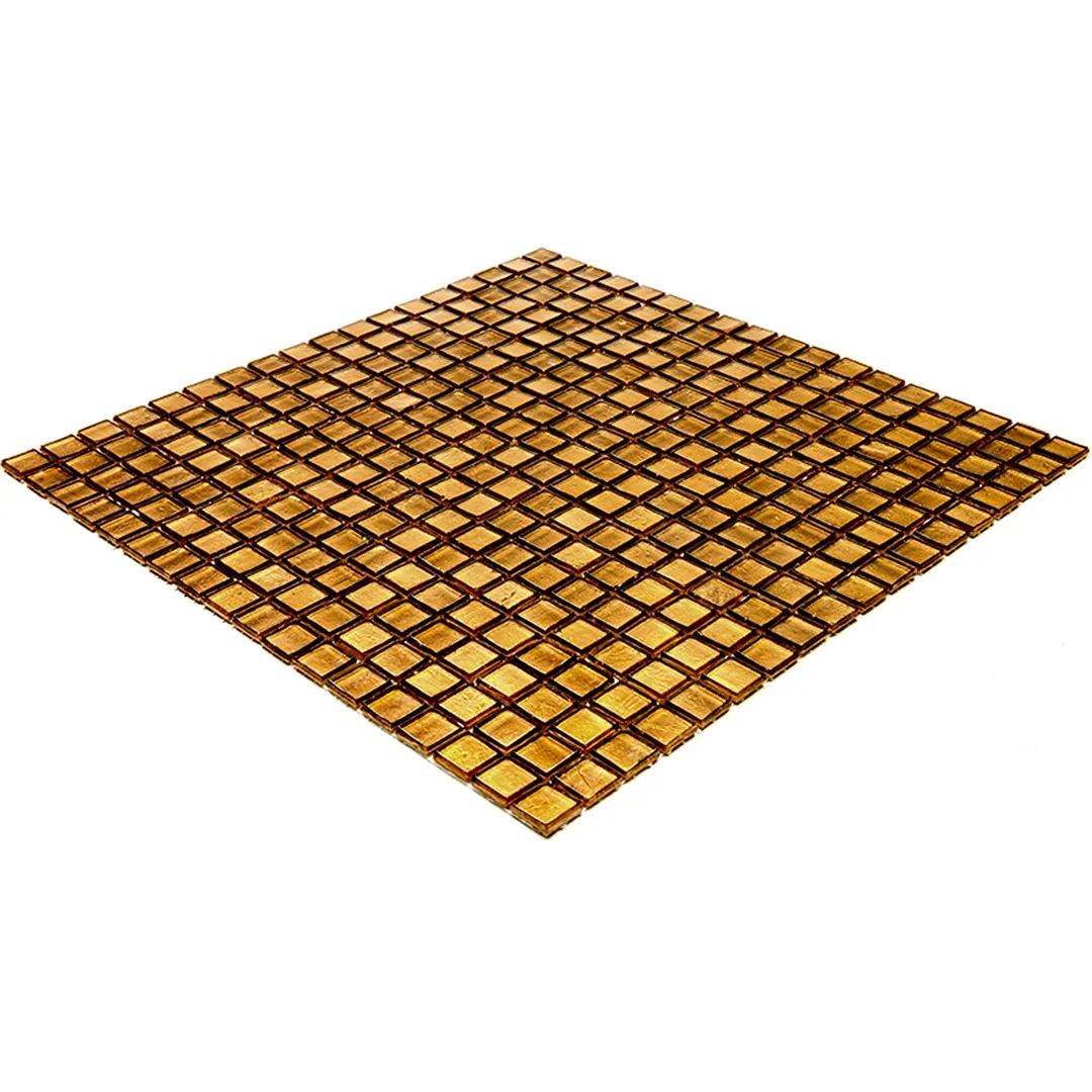 Apollo Tile Skosh Goldenrod Brown 11-1/2-in x 11-1/2-in Glossy Glass Uniform Squares Floor and Wall Tile (18.69-sq. ft/ Carton), photo 5 of 6