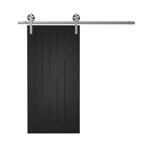 Urban Woodcraft 40-in x 83-in Painted Espresso Z-frame Prefinished Pine MDF Single Barn Door (Hardware Included), photo 5 of 5