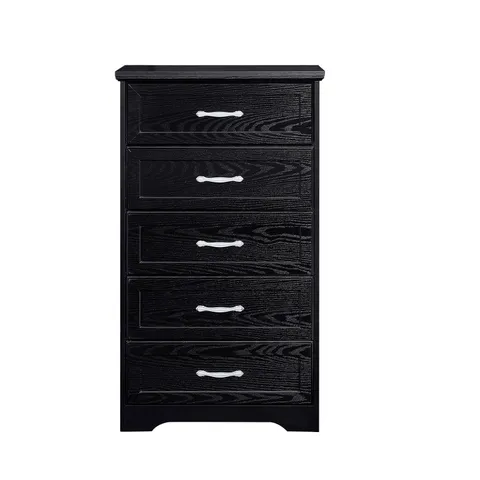 Traditional Farmhouse Style Brown Wood Accent Chest with Rattan Door Panels and Adjustable Shelves