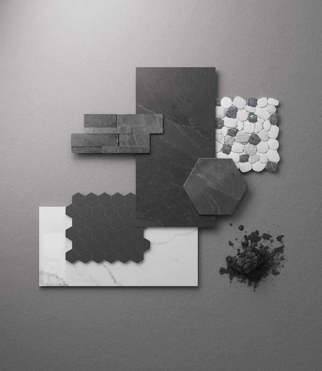 Satori Nouveau Nero 7-in x 8-in Matte Porcelain Encaustic Hexagon Floor and Wall Tile (0.28-sq. ft/ Piece), photo 15 of 15