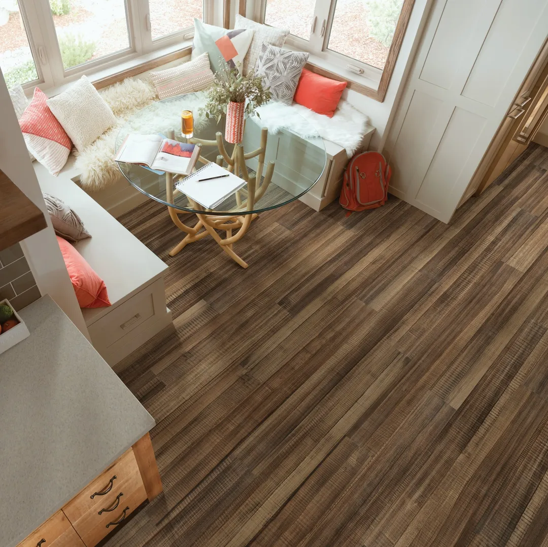 Shaw Westwork Sarasota Brown 12-mil x 6-in W x 48-in L Waterproof Glue Down Luxury Vinyl Plank Flooring (41.72-sq ft/ Carton), photo 2 of 8