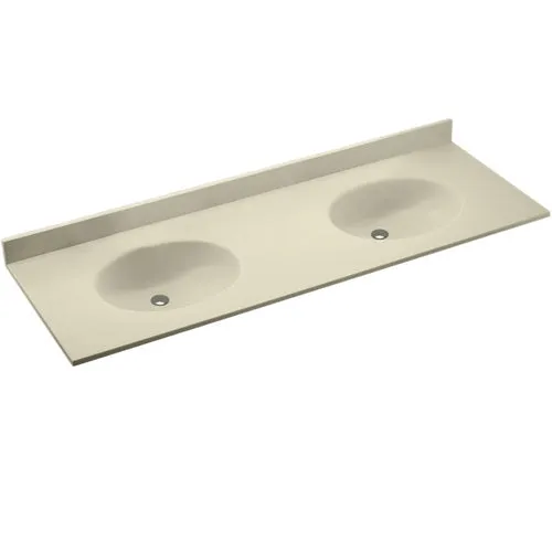 SWAN Chesapeake 73-in Tahiti White Solid Surface Bathroom Vanity Top, photo 6 of 14