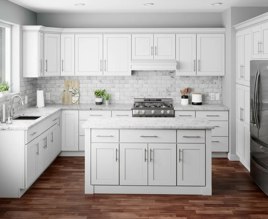 RELIABILT Fairplay 36-in W x 34.5-in H x 24-in D White 1-Drawer Base Ready To Assemble Plywood Cabinet (Recessed Panel Shaker Door Style), photo 5 of 20