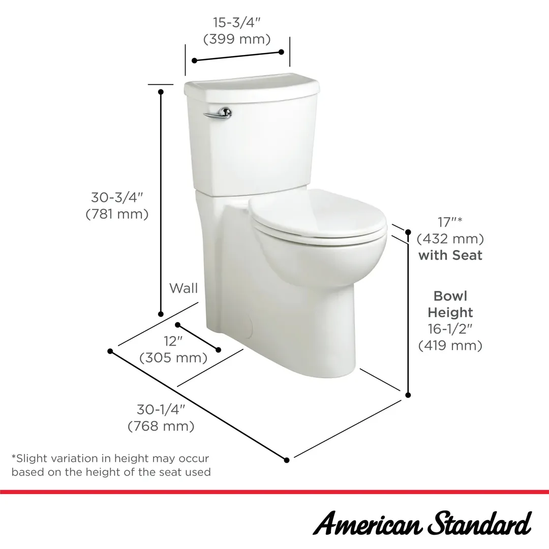 American Standard Cadet 3 White WaterSense Compact Elongated Chair Height 2-Piece Toilet, 12-in Rough-In (ADA Compliant), photo 13 of 14
