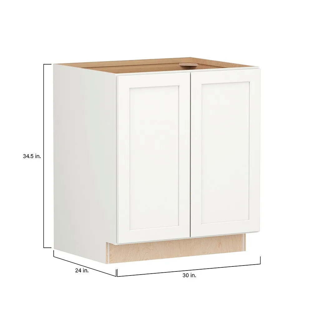 Shenandoah PRO Express Breckenridge 30-in W x 34.5-in H x 24-in D Linen Full Overlay Base Fully Assembled Plywood Cabinet (Recessed Panel Shaker Door Style), photo 4 of 13
