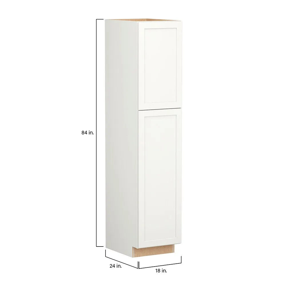 Shenandoah PRO Express Breckenridge 18-in W x 84-in H x 24-in D Linen Full Overlay Pantry Fully Assembled Plywood Cabinet (Recessed Panel Shaker Door Style), photo 4 of 13