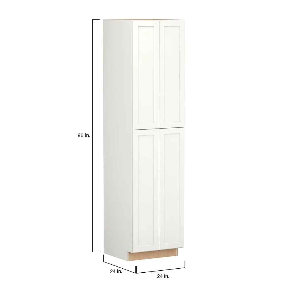 Shenandoah PRO Express Breckenridge 24-in W x 96-in H x 24-in D Linen Full Overlay Pantry Fully Assembled Plywood Cabinet (Recessed Panel Shaker Door Style), photo 4 of 13