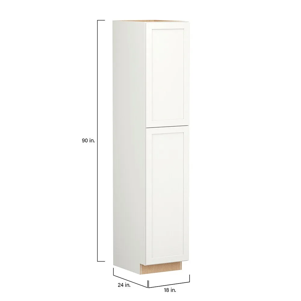 Shenandoah PRO Express Breckenridge 18-in W x 90-in H x 24-in D Linen Full Overlay Maple Pantry Fully Assembled Plywood Cabinet (Recessed Panel Shaker Door Style), photo 4 of 13