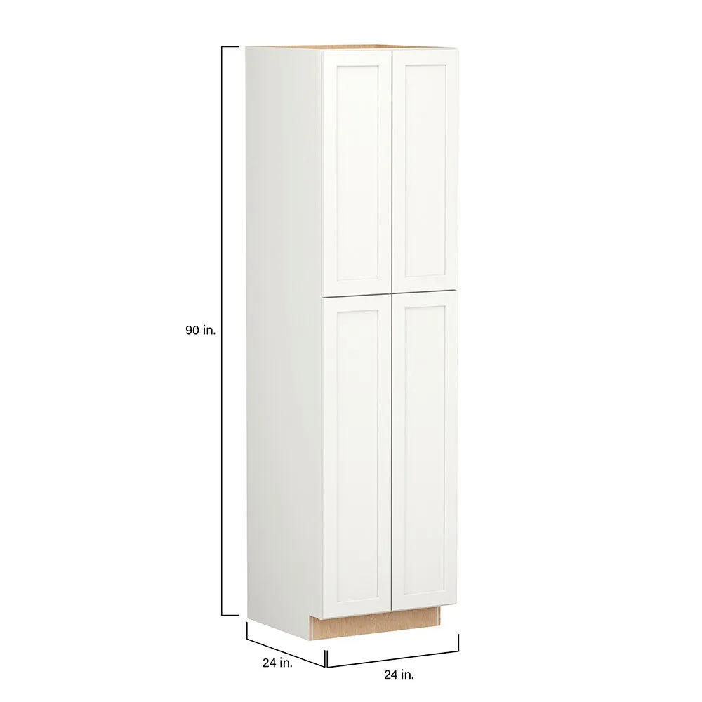 Shenandoah PRO Express Breckenridge 24-in W x 90-in H x 24-in D Linen Pantry Fully Assembled Plywood Cabinet (Recessed Panel Shaker Door Style), photo 4 of 13