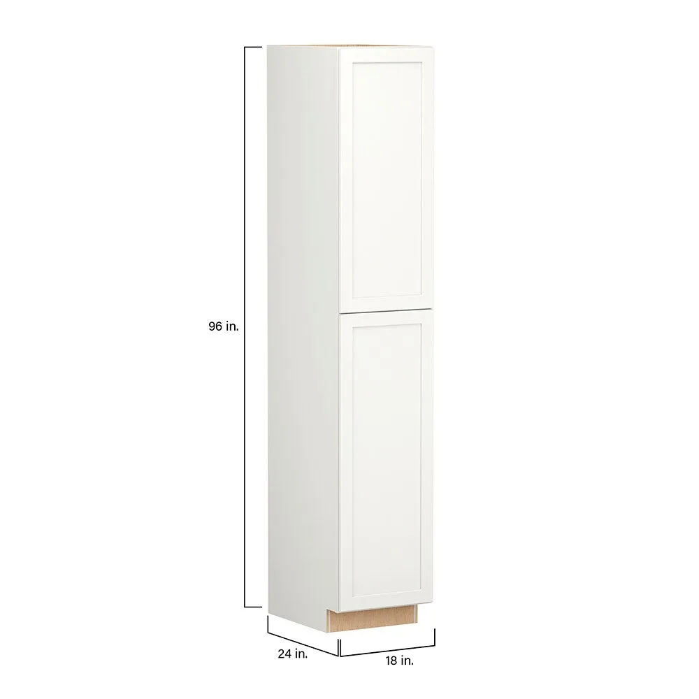 Shenandoah PRO Express Breckenridge 18-in W x 96-in H x 24-in D Linen Full Overlay Pantry Fully Assembled Plywood Cabinet (Recessed Panel Shaker Door Style), photo 4 of 13