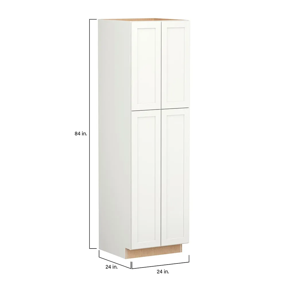 Shenandoah PRO Express Breckenridge 24-in W x 84-in H x 24-in D Linen Full Overlay Pantry Fully Assembled Plywood Cabinet (Recessed Panel Shaker Door Style), photo 4 of 13