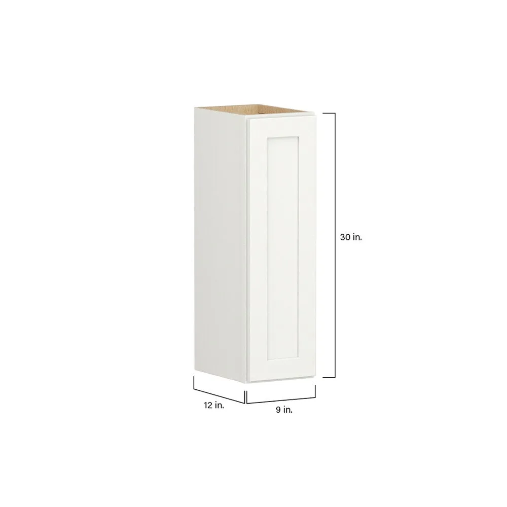 Shenandoah PRO Express Breckenridge 9-in W x 30.125-in H x 12-in D Linen Full Overlay Wall Fully Assembled Plywood Cabinet (Recessed Panel Shaker Door Style), photo 4 of 13