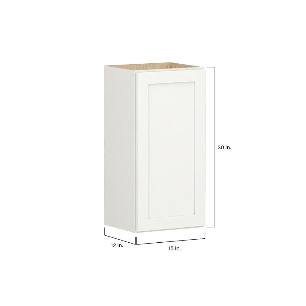 Shenandoah PRO Express Breckenridge 15-in W x 30.125-in H x 12-in D Linen Full Overlay Wall Fully Assembled Plywood Cabinet (Recessed Panel Shaker Door Style), photo 4 of 13