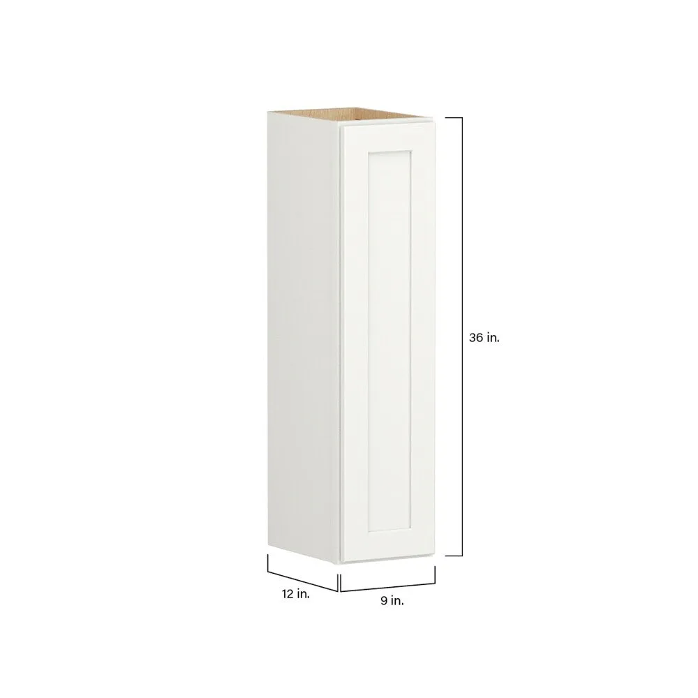 Shenandoah PRO Express Breckenridge 9-in W x 36.125-in H x 12-in D Linen Full Overlay Wall Fully Assembled Plywood Cabinet (Recessed Panel Shaker Door Style), photo 4 of 13