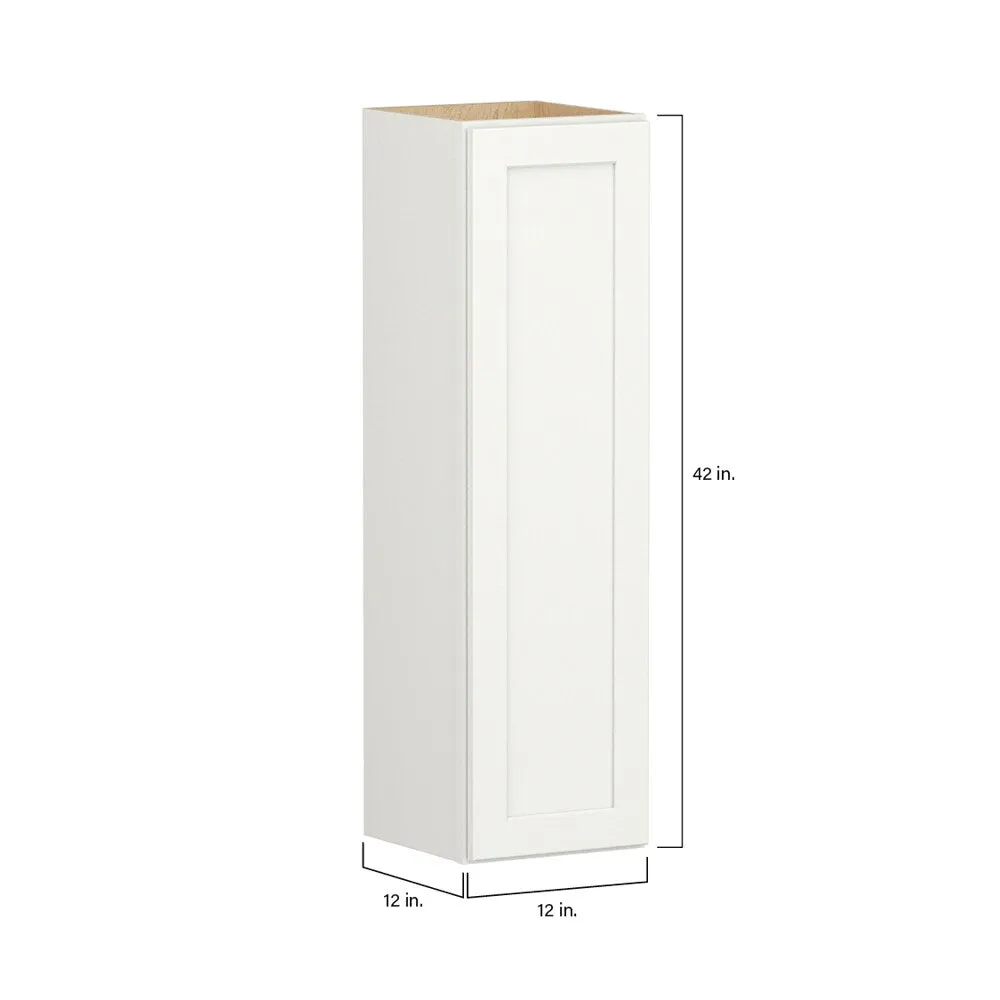 Shenandoah PRO Express Breckenridge 12-in W x 42.125-in H x 12-in D Linen Full Overlay Wall Fully Assembled Plywood Cabinet (Recessed Panel Shaker Door Style), photo 4 of 13