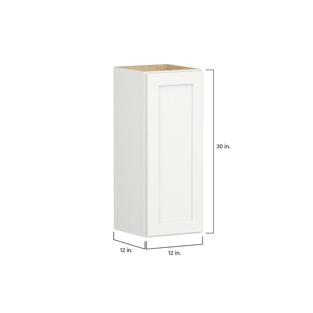 Shenandoah PRO Express Breckenridge 12-in W x 30.125-in H x 12-in D Linen Full Overlay Wall Fully Assembled Plywood Cabinet (Recessed Panel Shaker Door Style), photo 4 of 13
