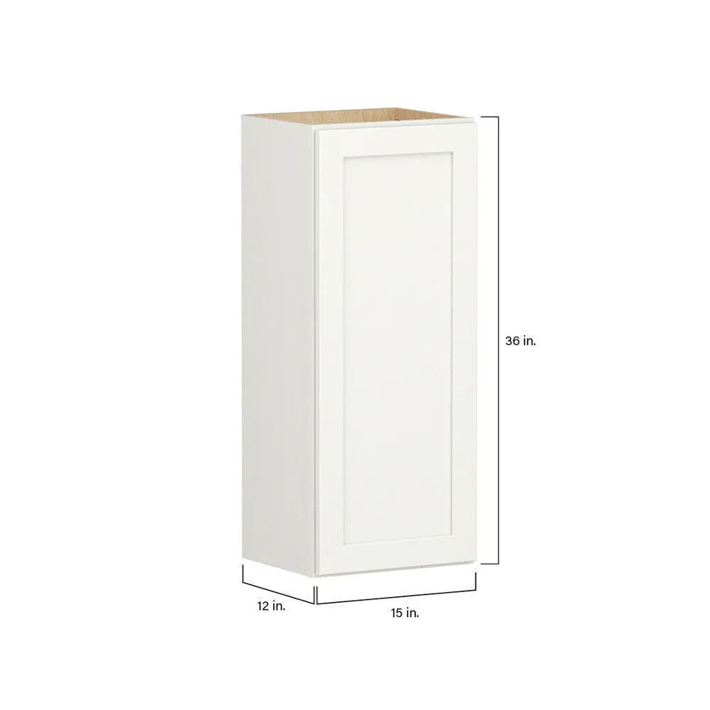 Shenandoah PRO Express Breckenridge 15-in W x 36.125-in H x 12-in D Linen Full Overlay Wall Fully Assembled Plywood Cabinet (Recessed Panel Shaker Door Style), photo 4 of 13
