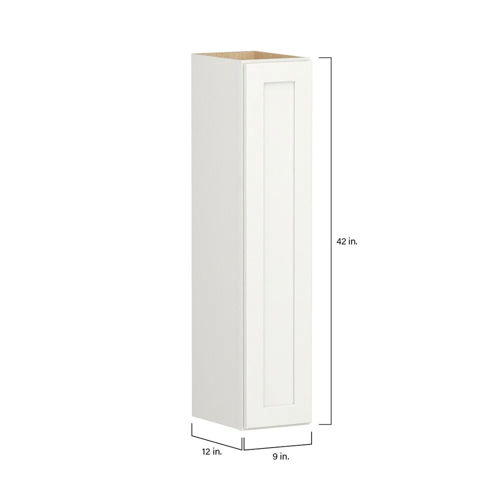 Shenandoah PRO Express Breckenridge 9-in W x 42.125-in H x 12-in D Linen Full Overlay Wall Fully Assembled Plywood Cabinet (Recessed Panel Shaker Door Style), photo 4 of 13
