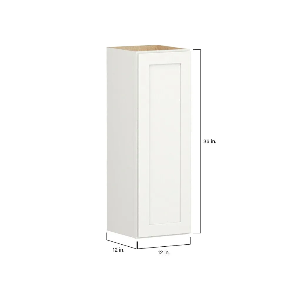 Shenandoah PRO Express Breckenridge 12-in W x 36.125-in H x 12-in D Linen Full Overlay Wall Fully Assembled Plywood Cabinet (Recessed Panel Shaker Door Style), photo 4 of 13