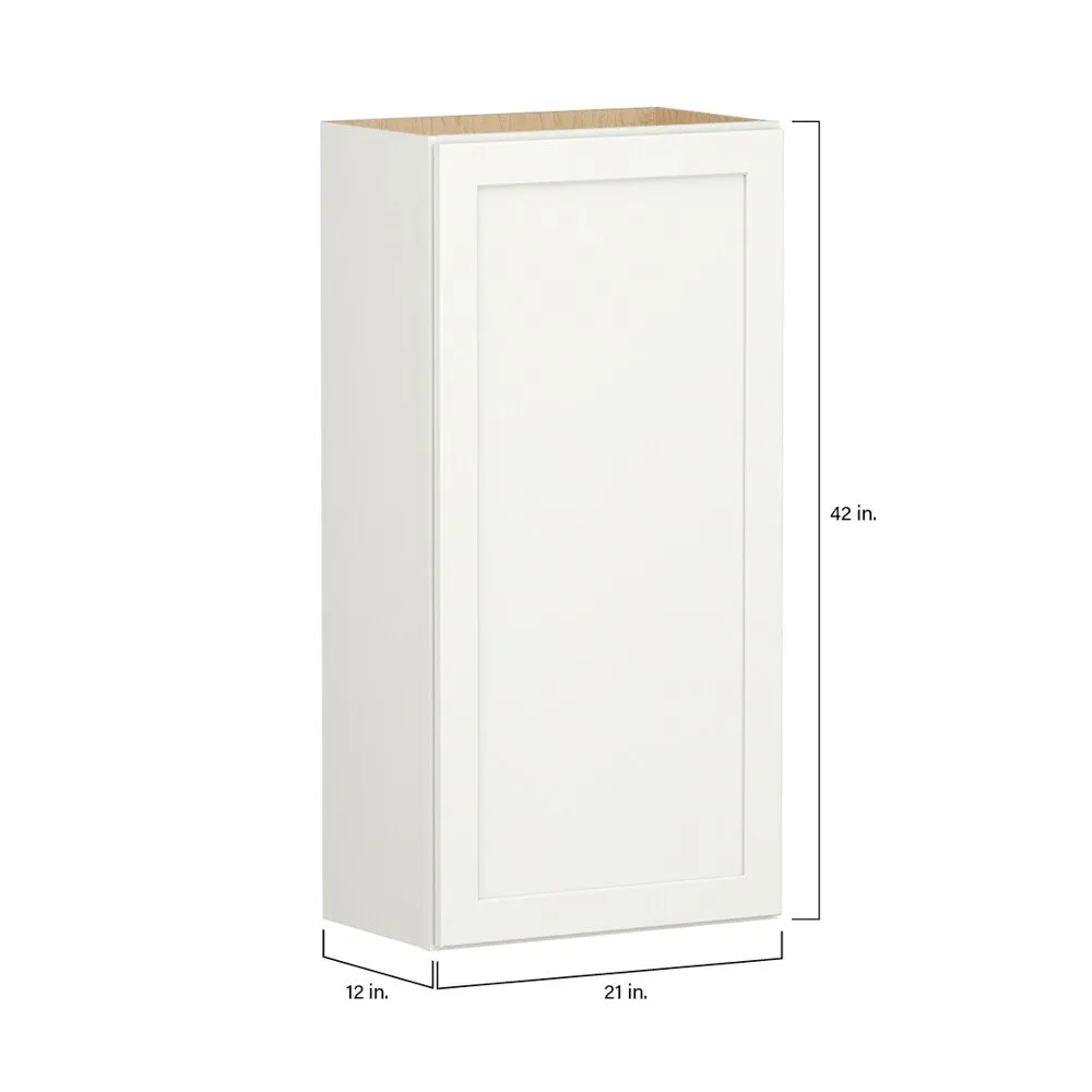 Shenandoah PRO Express Breckenridge 21-in W x 42.125-in H x 12-in D Linen Full Overlay Wall Fully Assembled Plywood Cabinet (Recessed Panel Shaker Door Style), photo 4 of 13