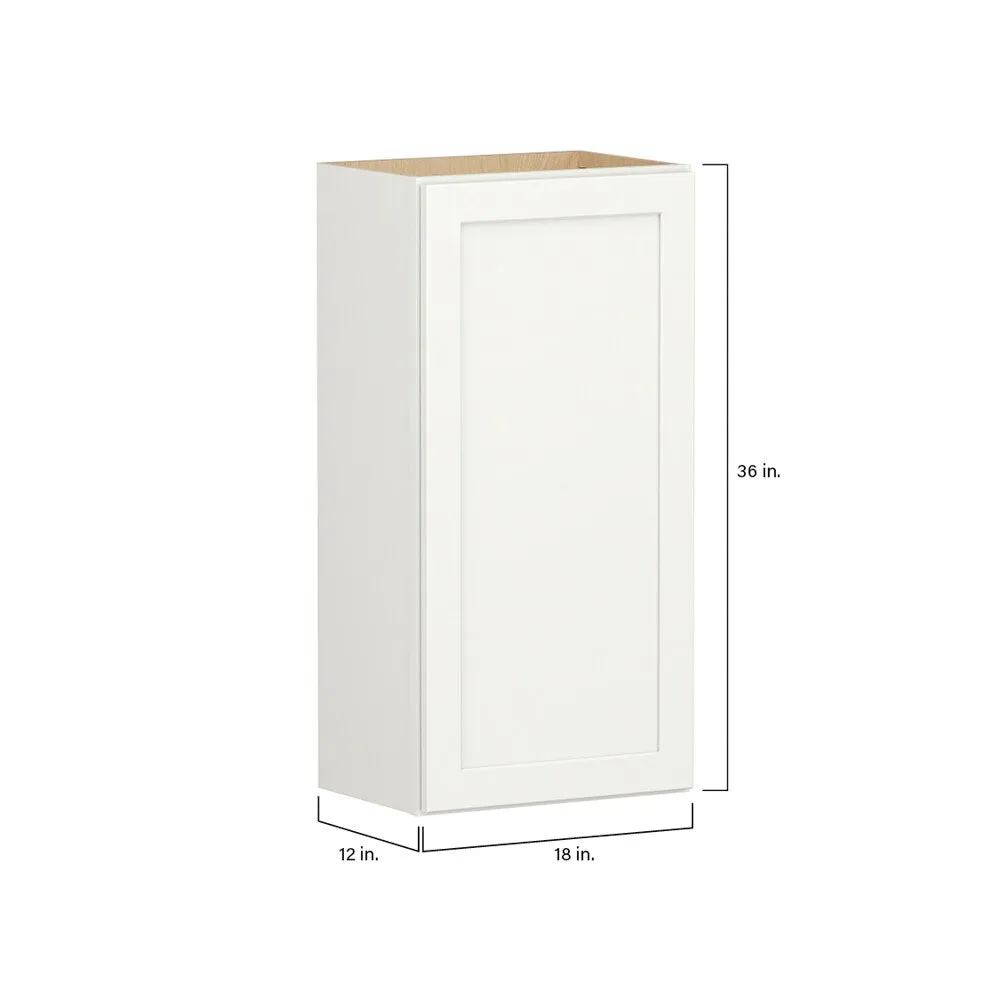 Shenandoah PRO Express Breckenridge 18-in W x 36.125-in H x 12-in D Linen Full Overlay Wall Fully Assembled Plywood Cabinet (Recessed Panel Shaker Door Style), photo 4 of 13