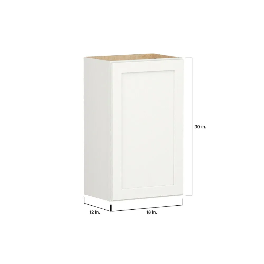 Shenandoah PRO Express Breckenridge 18-in W x 30.125-in H x 12-in D Linen Full Overlay Wall Fully Assembled Plywood Cabinet (Recessed Panel Shaker Door Style), photo 4 of 13