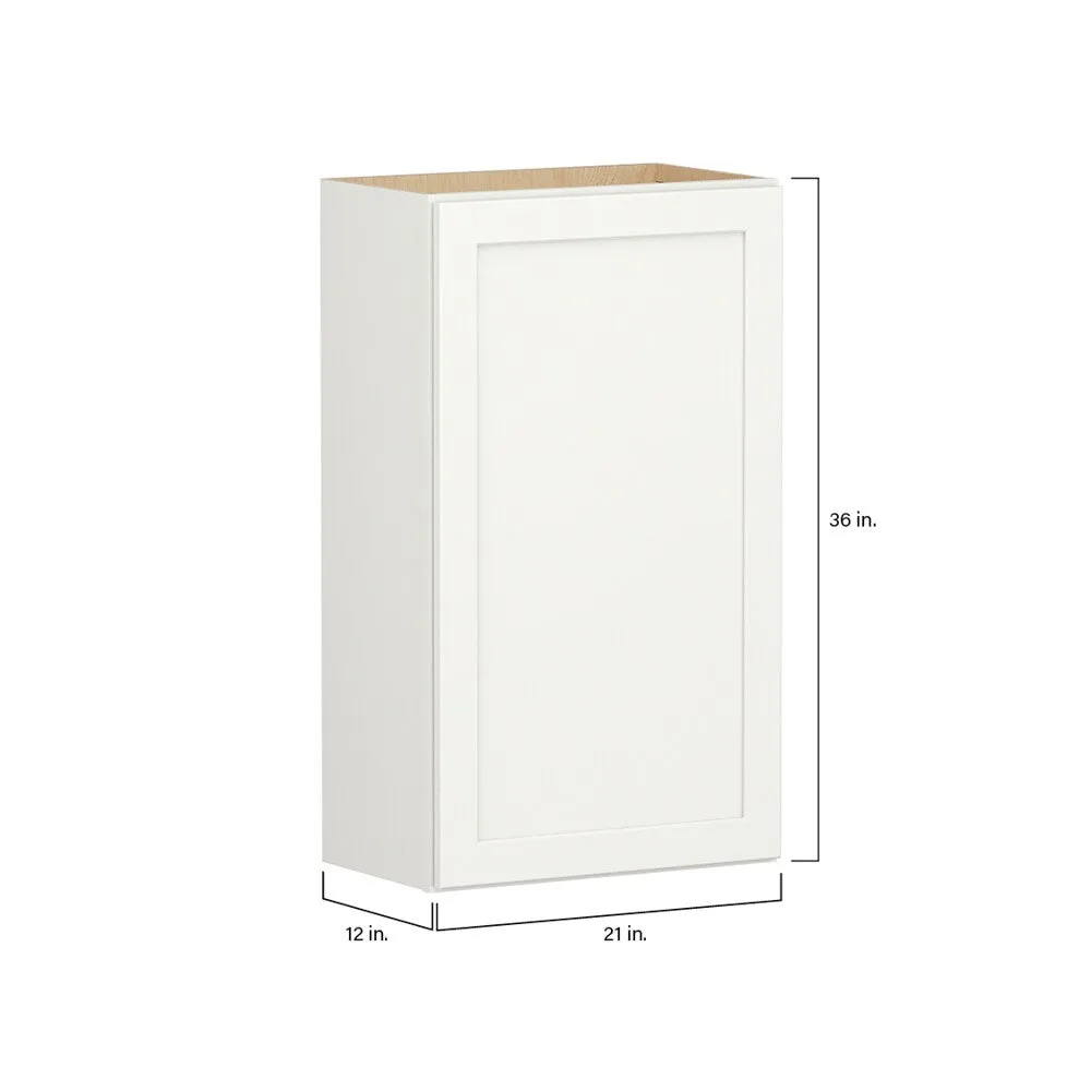 Shenandoah PRO Express Breckenridge 21-in W x 36.125-in H x 12-in D Linen Full Overlay Wall Fully Assembled Plywood Cabinet (Recessed Panel Shaker Door Style), photo 4 of 13