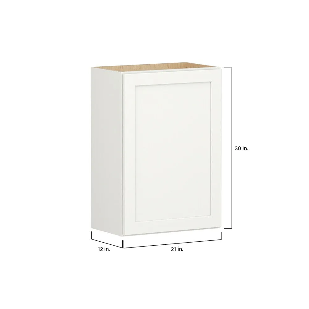 Shenandoah PRO Express Breckenridge 21-in W x 30.125-in H x 12-in D Linen Full Overlay Wall Fully Assembled Plywood Cabinet (Recessed Panel Shaker Door Style), photo 4 of 13
