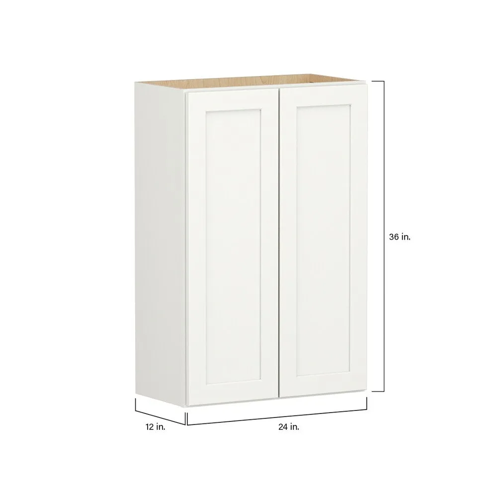 Shenandoah PRO Express Breckenridge 24-in W x 36.125-in H x 12-in D Linen Full Overlay Wall Fully Assembled Plywood Cabinet (Recessed Panel Shaker Door Style), photo 4 of 13