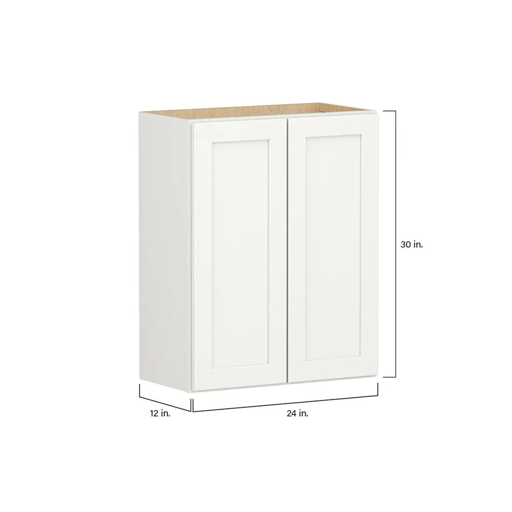 Shenandoah PRO Express Breckenridge 24-in W x 30.125-in H x 12-in D Linen Full Overlay Wall Fully Assembled Plywood Cabinet (Recessed Panel Shaker Door Style), photo 4 of 13