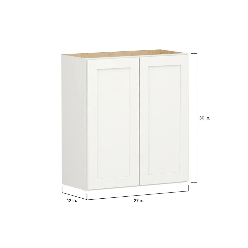 Shenandoah PRO Express Breckenridge 27-in W x 30.125-in H x 12-in D Linen Full Overlay Wall Fully Assembled Plywood Cabinet (Recessed Panel Shaker Door Style), photo 4 of 13