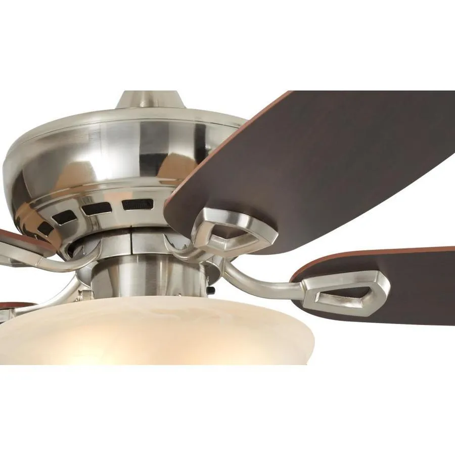 Harbor Breeze Sage Cove 44-in Satin Nickel Incandescent Indoor Ceiling Fan with Light (5-Blade), photo 5 of 14