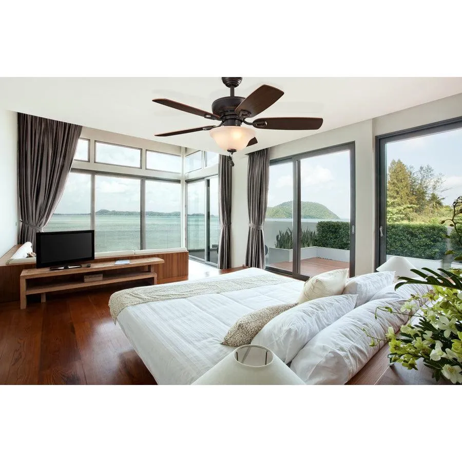 Harbor Breeze Sage Cove 44-in Bronze Incandescent Indoor Ceiling Fan with Light, 5-Blade, photo 3 of 14
