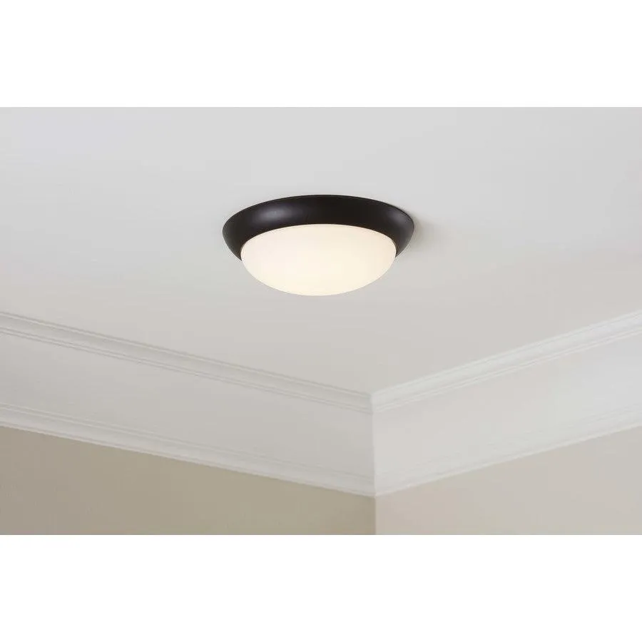 Project Source 2-Pack 11-in Brushed Nickel Integrated LED Flush Mount Ceiling Light, 3000K, 1400 Lumens, photo 3 of 11