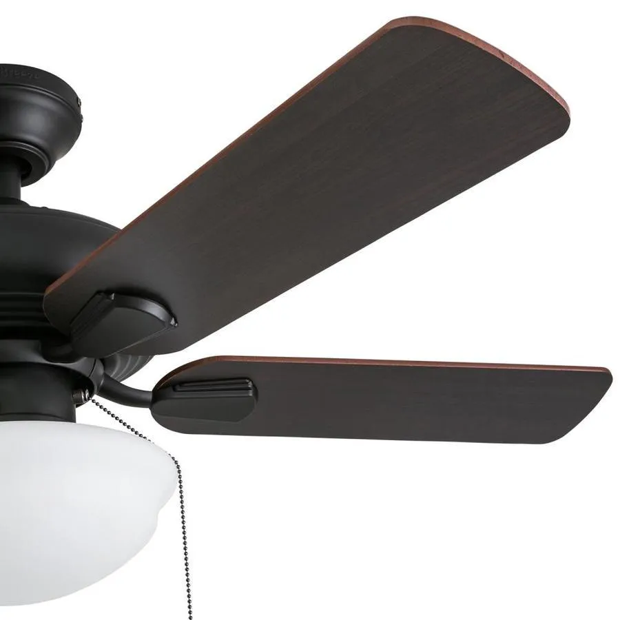 Harbor Breeze Caratuk River 42-in Oil Rubbed Bronze LED Indoor Ceiling Fan with Light (5-Blade), photo 5 of 17