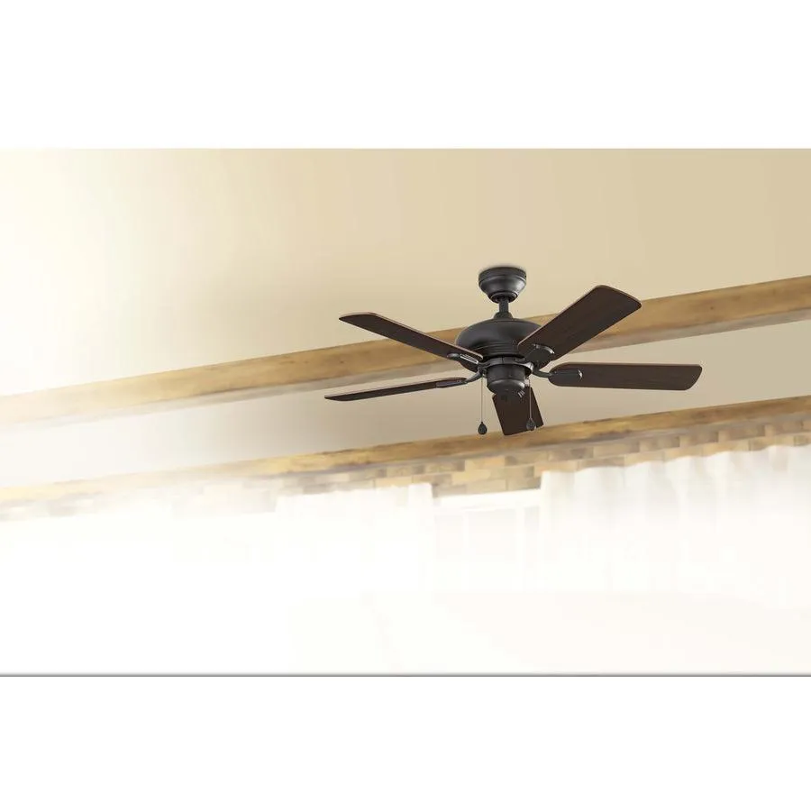 Harbor Breeze Caratuk River 42-in Oil Rubbed Bronze LED Indoor Ceiling Fan with Light (5-Blade), photo 3 of 17