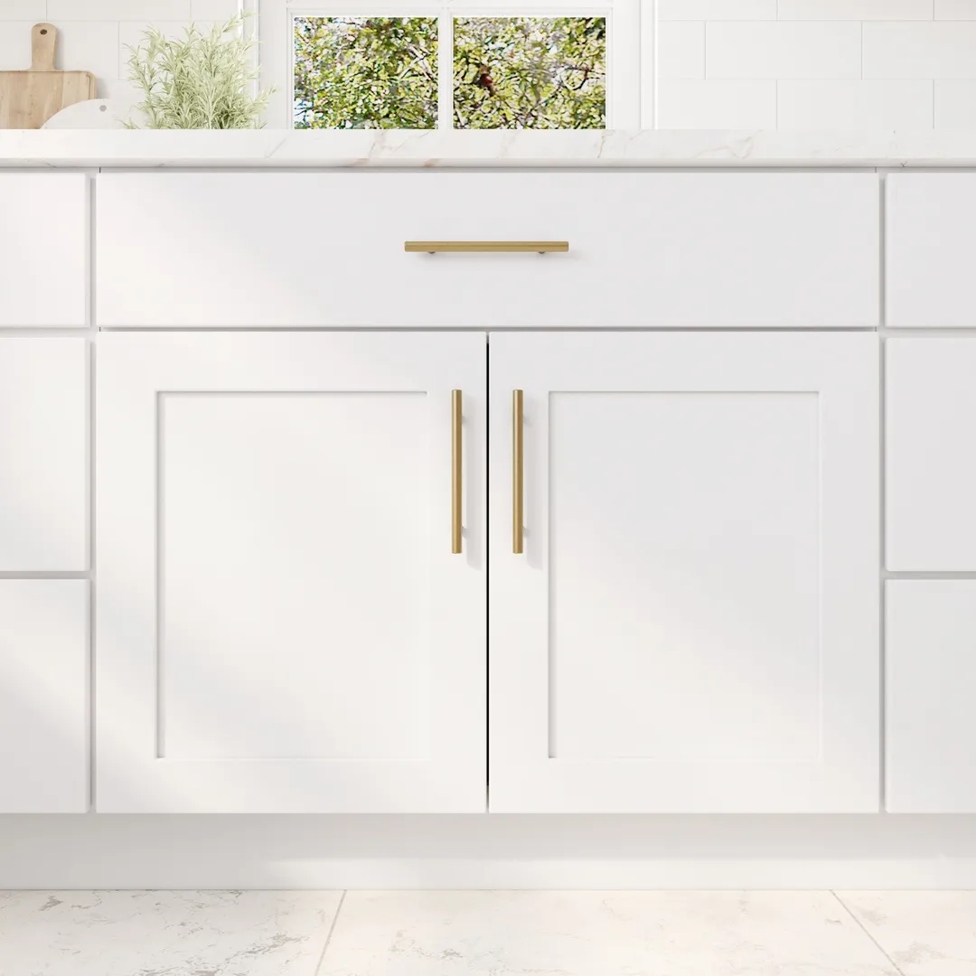 RELIABILT Fairplay 30-in W x 34.5-in H x 24-in D White Sink Base Ready To Assemble Plywood Cabinet (Recessed Panel Shaker Style), photo 13 of 16