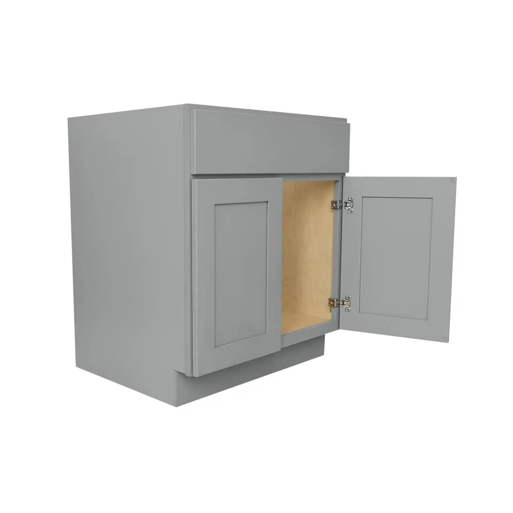 RELIABILT Overlake 36-in Gray Shaker Sink Base Cabinet, Ready to Assemble, Plywood Construction, photo 4 of 7