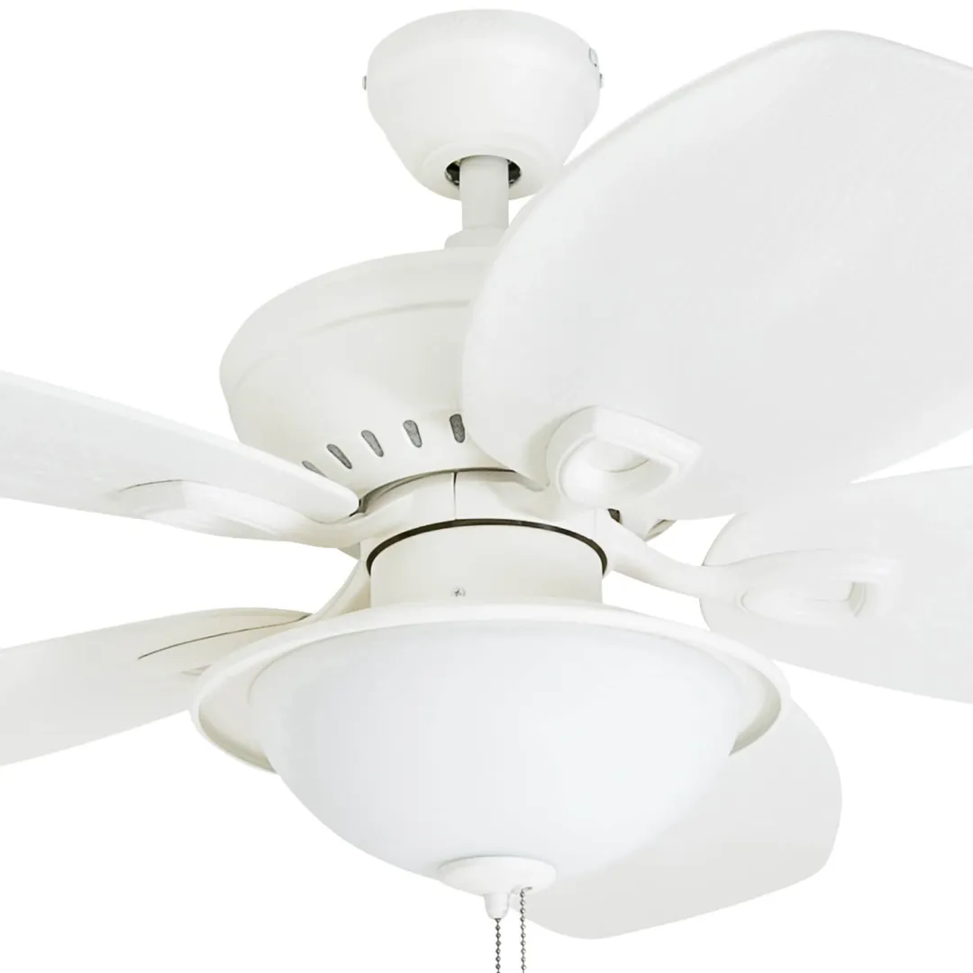 Harbor Breeze Cedar Shoals 44-in White Downrod or Close Mount Indoor/Outdoor Ceiling Fan with Light Kit, photo 4 of 8