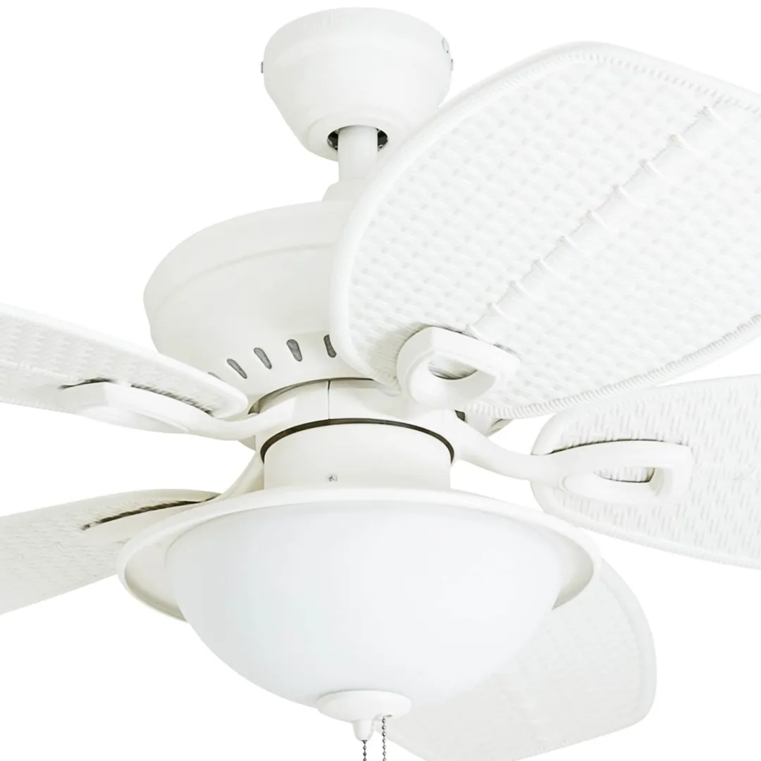 Harbor Breeze Cedar Shoals 44-in White Downrod or Close Mount Indoor/Outdoor Ceiling Fan with Light Kit, photo 3 of 8