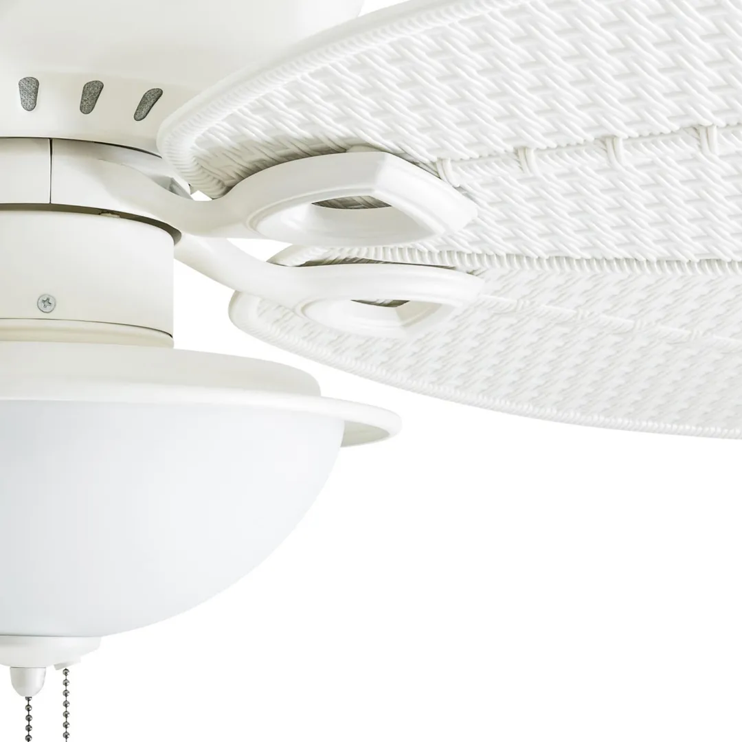Harbor Breeze Cedar Shoals 44-in White Downrod or Close Mount Indoor/Outdoor Ceiling Fan with Light Kit, photo 6 of 8