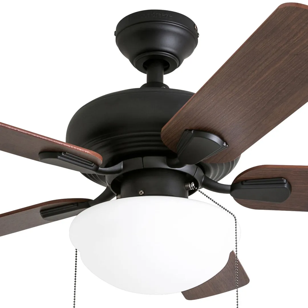 Harbor Breeze Caratuk River 42-in Oil Rubbed Bronze LED Indoor Ceiling Fan with Light (5-Blade), photo 12 of 17