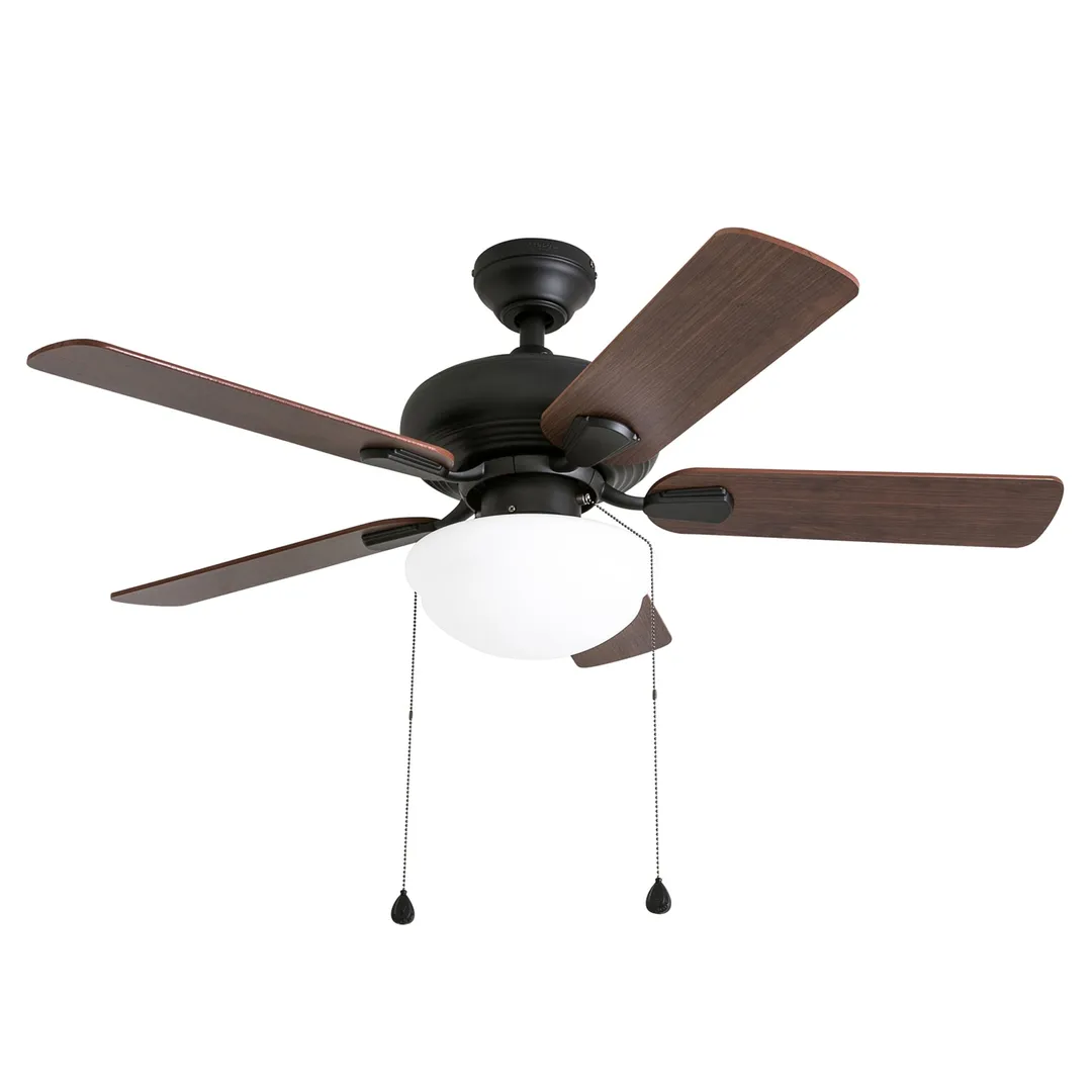 Harbor Breeze Caratuk River 42-in Oil Rubbed Bronze LED Indoor Ceiling Fan with Light (5-Blade), photo 10 of 17